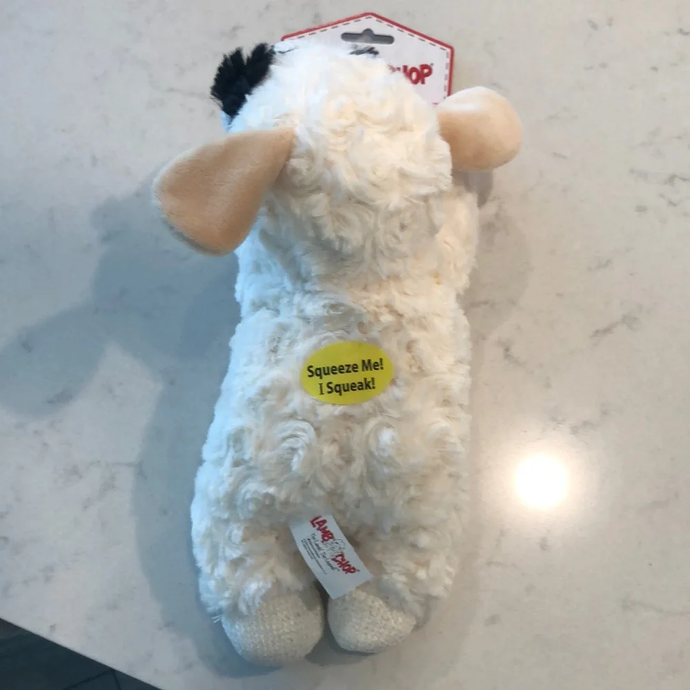 Dreamworks Lamb Chop Dog Toy - Cream and Red